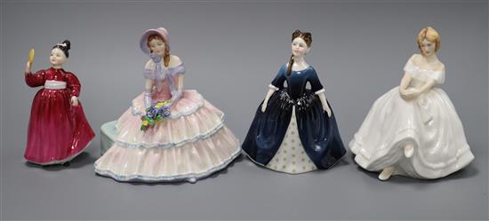 Four Doulton figures